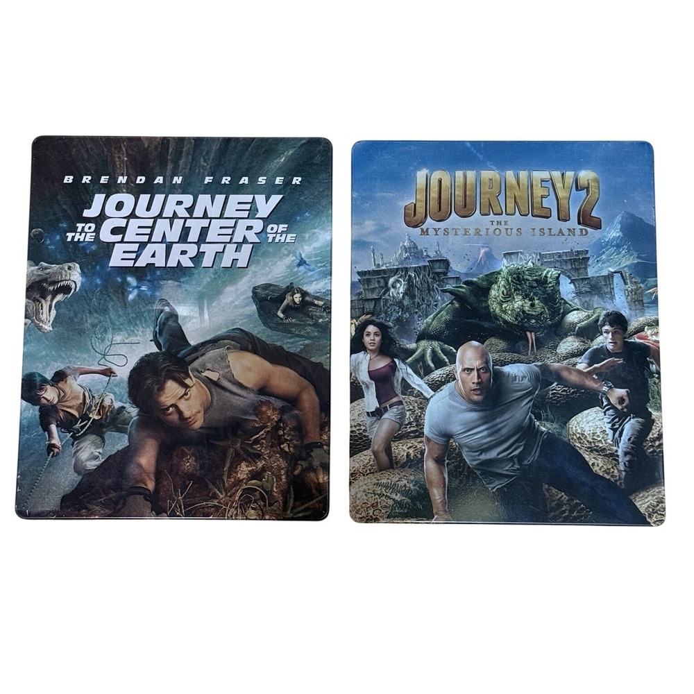 Journey Center of Earth 1 + 2 Movie Steelbook‎ Bundle Dwayne Johnson Mysterious